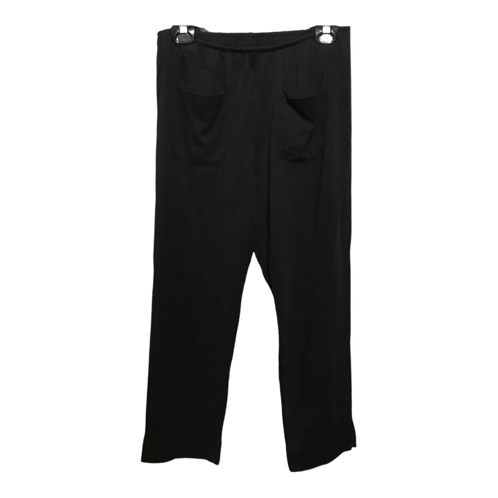 Iridium Black Elastic Waist Women's Size Large Cropped Pants‎
